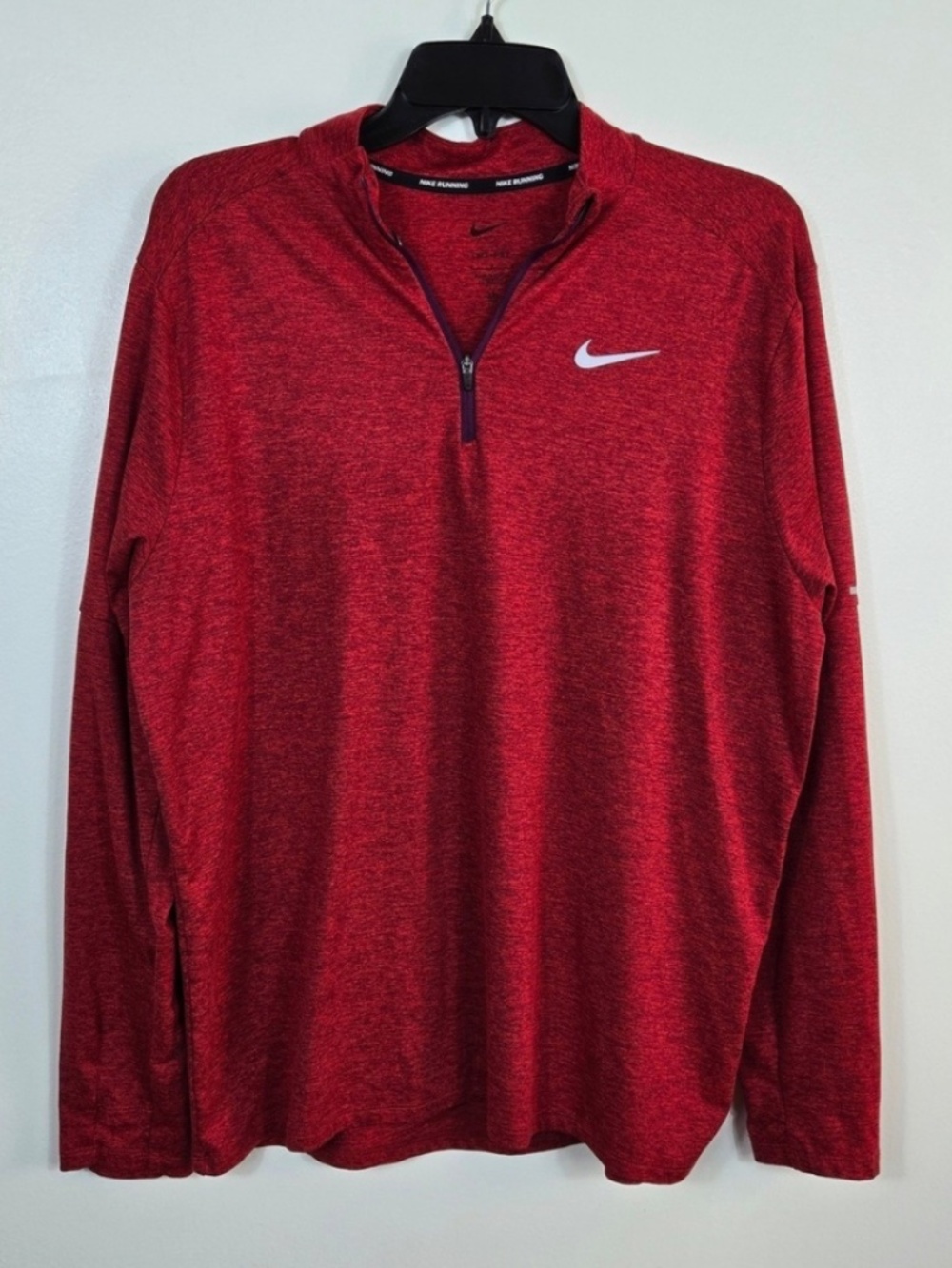 Nike Element Half-Zip 5.0 running top long sleeve red color Dri-FIT sz L